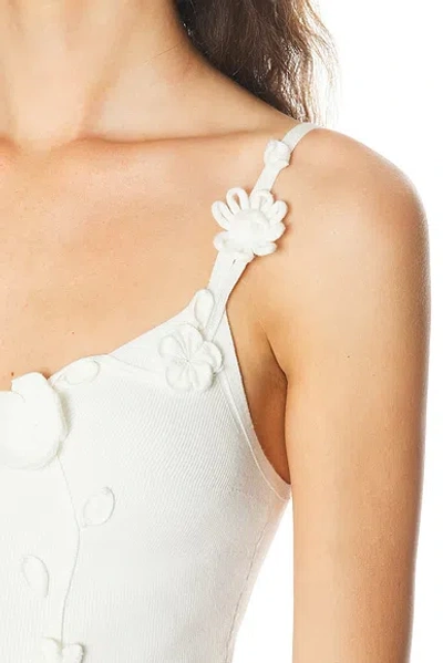 Cult Gaia Emiliana Applique Top In White