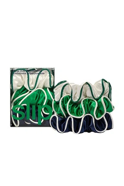 Slip Game Day Large Silk Scrunchies Set Of Three In Multi