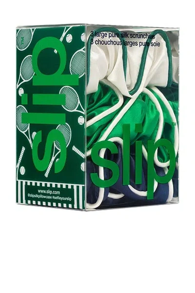 Slip Game Day Large Silk Scrunchies Set Of Three In Multi