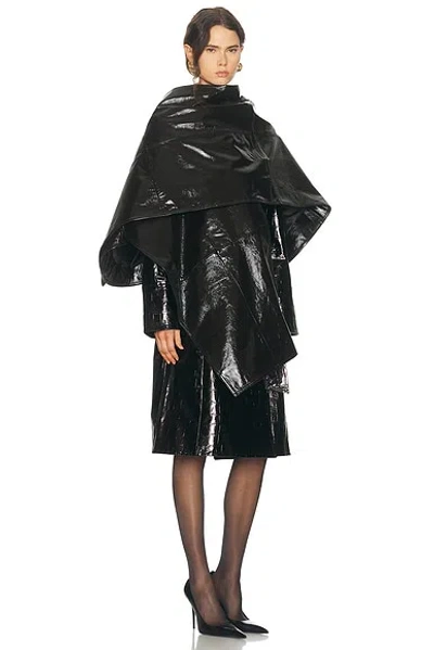 Same Leather Wrap Cape In Black