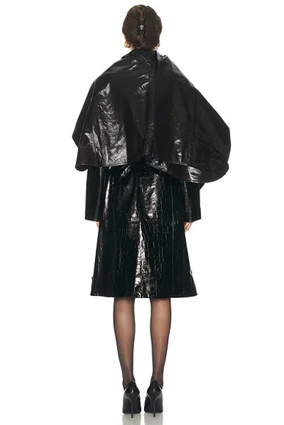 Same Leather Wrap Cape In Black