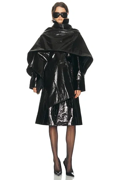 Same Leather Wrap Cape In Black