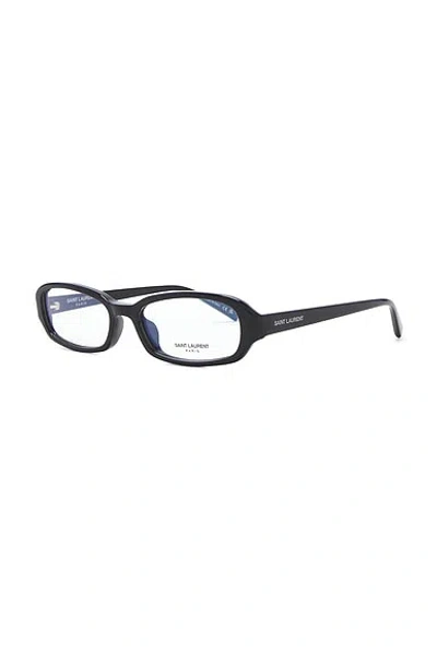 Saint Laurent Bayonetta Rectangular Optical Eyeglasses In Black