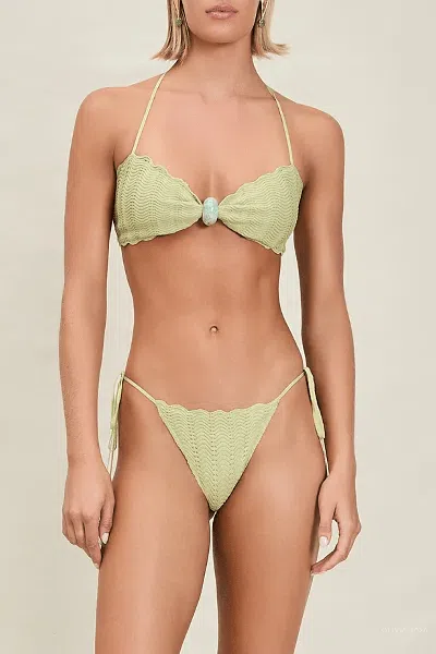 Devon Windsor Kyla Bikini Top In Matcha In Green