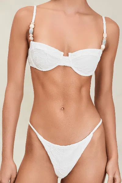 Devon Windsor Peyton Bikini Bottom In Porcelain