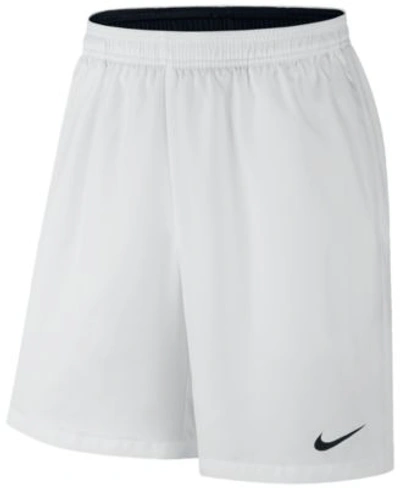 Nike Men's 9" Court Dry Tennis Shorts In White/blac