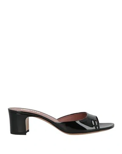 Paris Texas Woman Sandals Black Size 8 Leather In Black