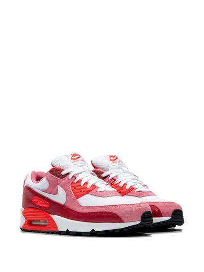 Nike Air Max 90 Lace-up Sneakers In Red