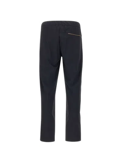 Devore Elasticated Waistband Trousers In Blue