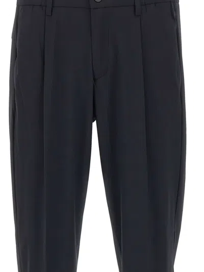 Devore Elasticated Waistband Trousers In Blue