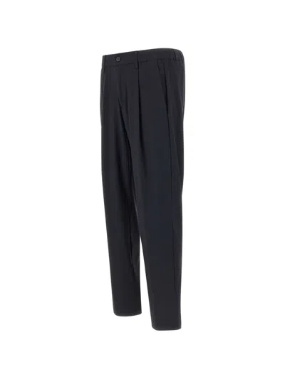 Devore Elasticated Waistband Trousers In Blue
