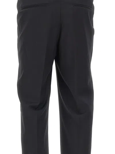 Devore Pleated Cuffed Trousers In Blue