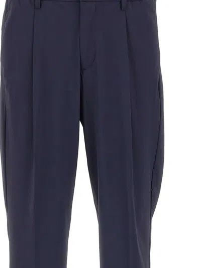 Devore Belt-loops Trousers In Blue