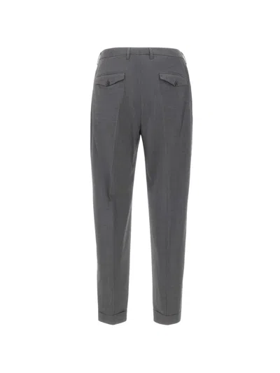 Devore Front-pleats Cuffed Trousers In Blue