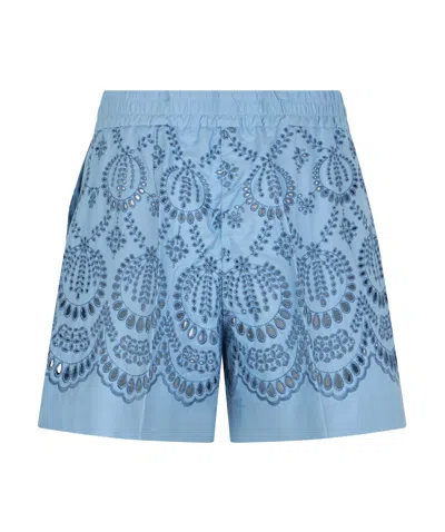 P.a.r.o.s.h Patterned Shorts In Blue