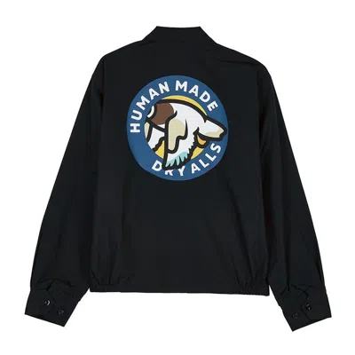 Human Made Long-sleeved Collared Jacket In Black
