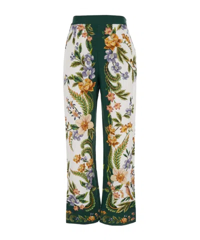 Farm Rio Multicolor Pants With All-over Floral Print In Fabric Woman ...