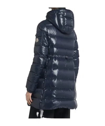 Moncler Courcelles Nylon Down Jacket In Blue