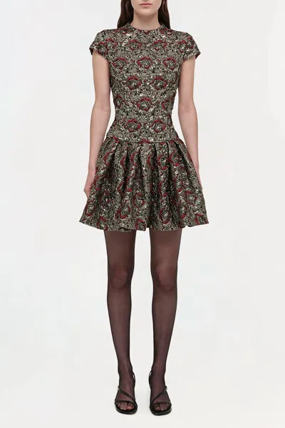 Simkhai Womens Ruby Multi Elowen Cap-sleeves Stretch-woven Mini Dress