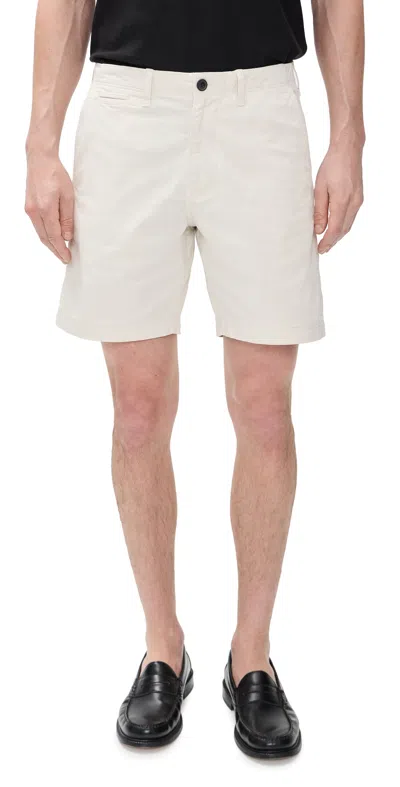 Billy Reid Cotton Blend Chino Shorts In Eggshell