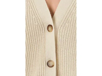 Faherty Miramar Linen Relaxed Cardigan In Neutral
