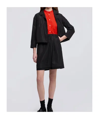 Aspesi Pure Cotton Poplin Shirt With Mandarin Collar In Red