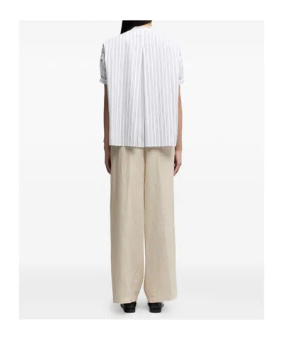 Aspesi Cotton Poplin Shirt With Mandarin Collar In Gray