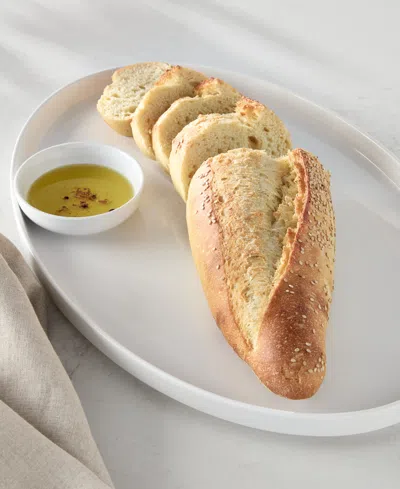 The Cellar Morgan 16" Stackable Ceramic Platter, Macy's Exclusive In White