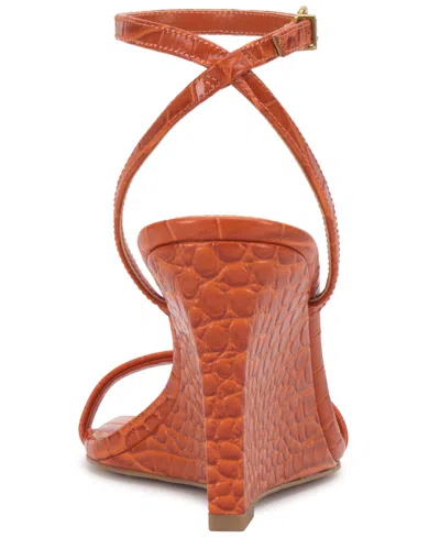 Vince Camuto Ambee Ankle Strap Wedge Sandal In Blue