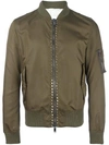 VALENTINO studded bomber jacket,DRYCLEANONLY