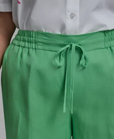 Karl Lagerfeld Plus Size Mid-rise Pull-on Pants In Green