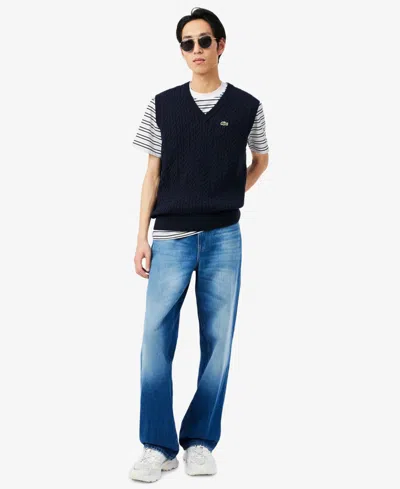 Lacoste Striped Cotton T-shirt In Multi