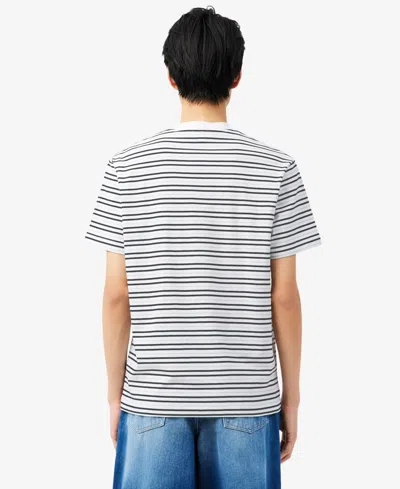 Lacoste Striped Cotton T-shirt In Multi