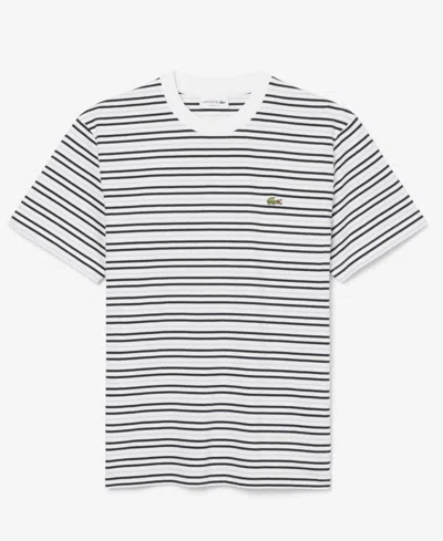 Lacoste Striped Cotton T-shirt In Multi