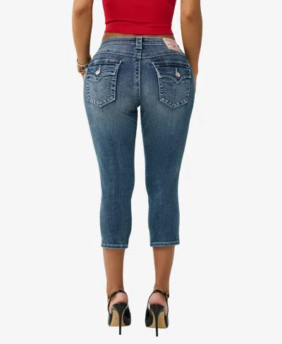 True Religion Jennie Curvy Capri Jeans In Blue