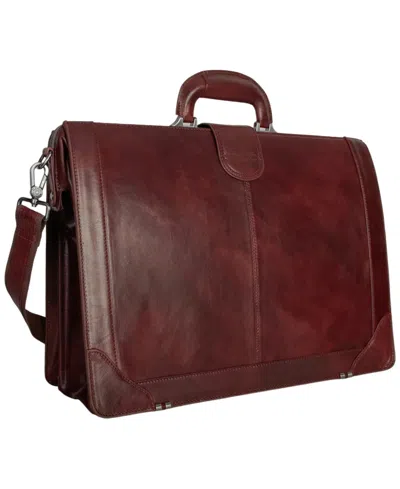 Mancini Men's Litigator Medium Briefcase In Brown