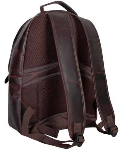 Mancini Men's Zippered Backpack In Brown