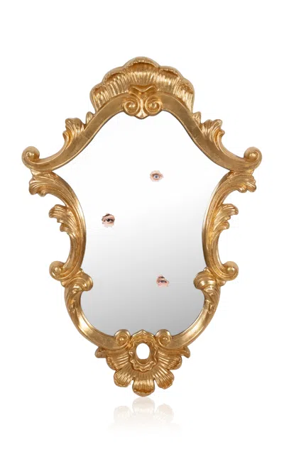 Seletti Ornate Gold-framed Mirror (85cm X 62cm) In Gold