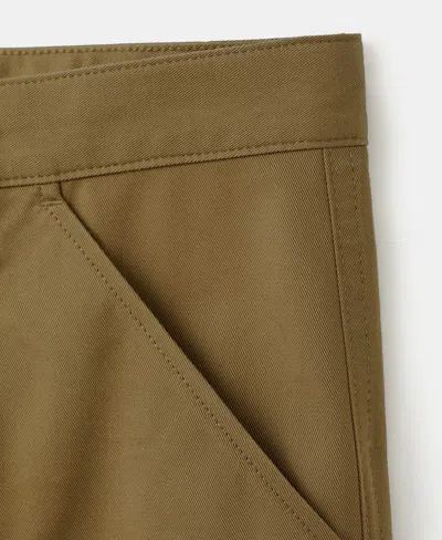 Mango Relaxed-fit Pants With Patch Pockets In Green