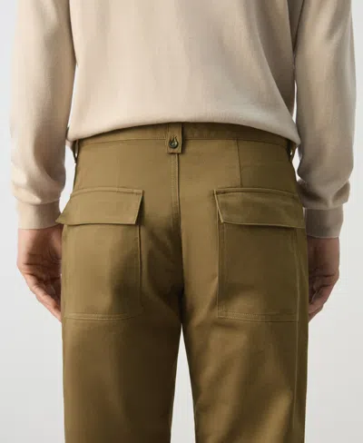 Mango Relaxed-fit Pants With Patch Pockets In Green