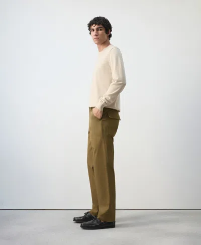 Mango Relaxed-fit Pants With Patch Pockets In Green