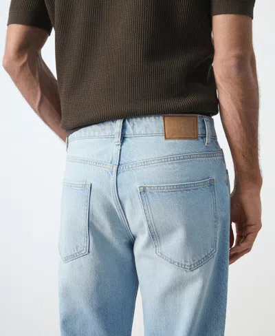 Mango Sammy Cropped Carrot-fit Jeans Light Blue