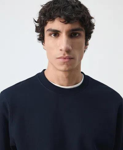 Mango Men's Cotton Regular-fit Sweatshirt In Blue