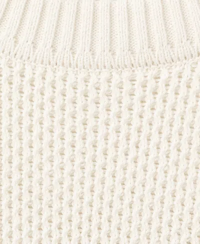 Mango Medium-knit Microstructure Sweater Ecru In White