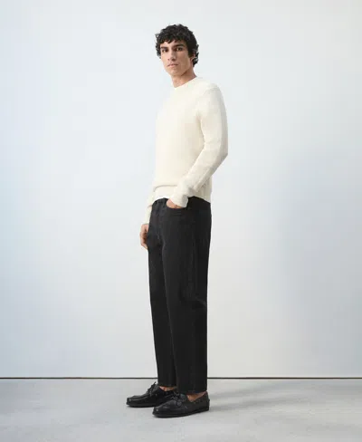 Mango Medium-knit Microstructure Sweater Ecru In White