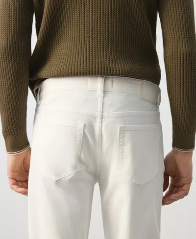 Mango Jan Slim Fit Jeans In White