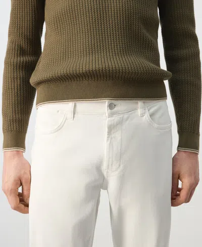 Mango Jan Slim Fit Jeans In White