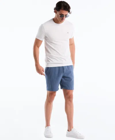 Original Penguin Men's Textured Pull-on Shorts In Blue