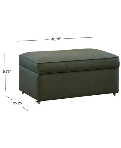 Macy's Corine 19.8" Rectangular Storage Bench In Green