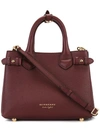 BURBERRY BURBERRY THE SMALL BANNER IN LEATHER AND HOUSE CHECK - RED,402370411843858